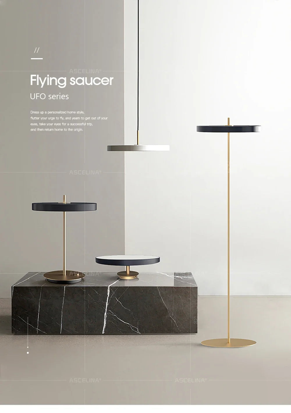 Luminaire Suspension design moderne – Référence : Ascelina6382- - Nexa Lights