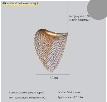 Luminaire Suspension design moderne en bois – Référence : Calista6723- - Nexa Lights