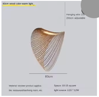 Luminaire Suspension design moderne en bois – Référence : Calista6723- - Nexa Lights