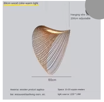 Luminaire Suspension design moderne en bois – Référence : Calista6723- - Nexa Lights