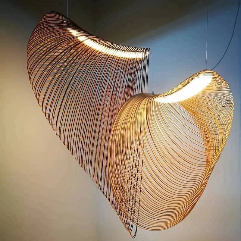 Luminaire Suspension design moderne en bois – Référence : Calista6723- - Nexa Lights