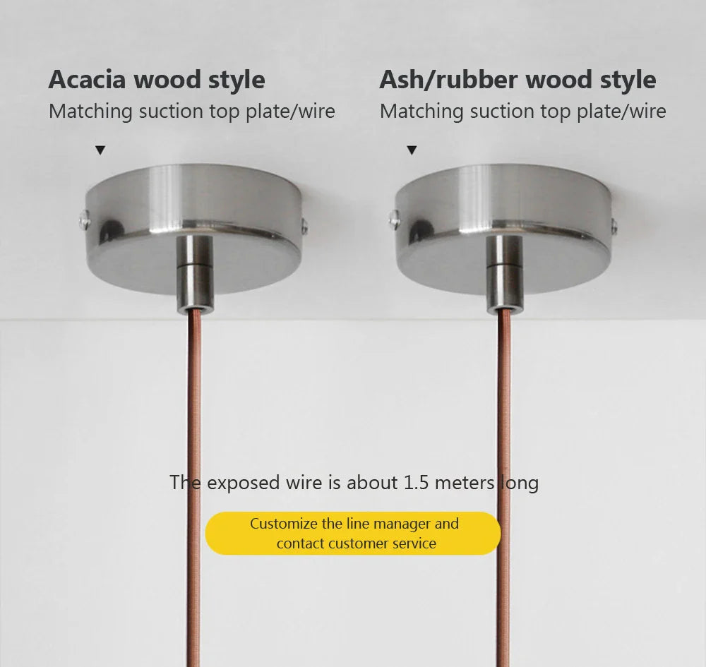 Luminaire Suspension design moderne en bois – Référence : Olivine5724- - Nexa Lights