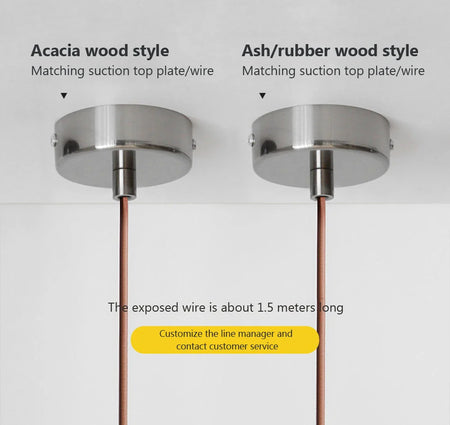 Luminaire Suspension design moderne en bois – Référence : Olivine5724- - Nexa Lights