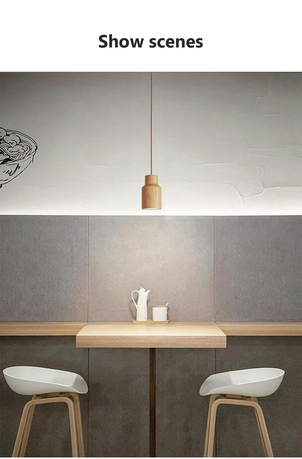 Luminaire Suspension design moderne en bois – Référence : Olivine5724- - Nexa Lights
