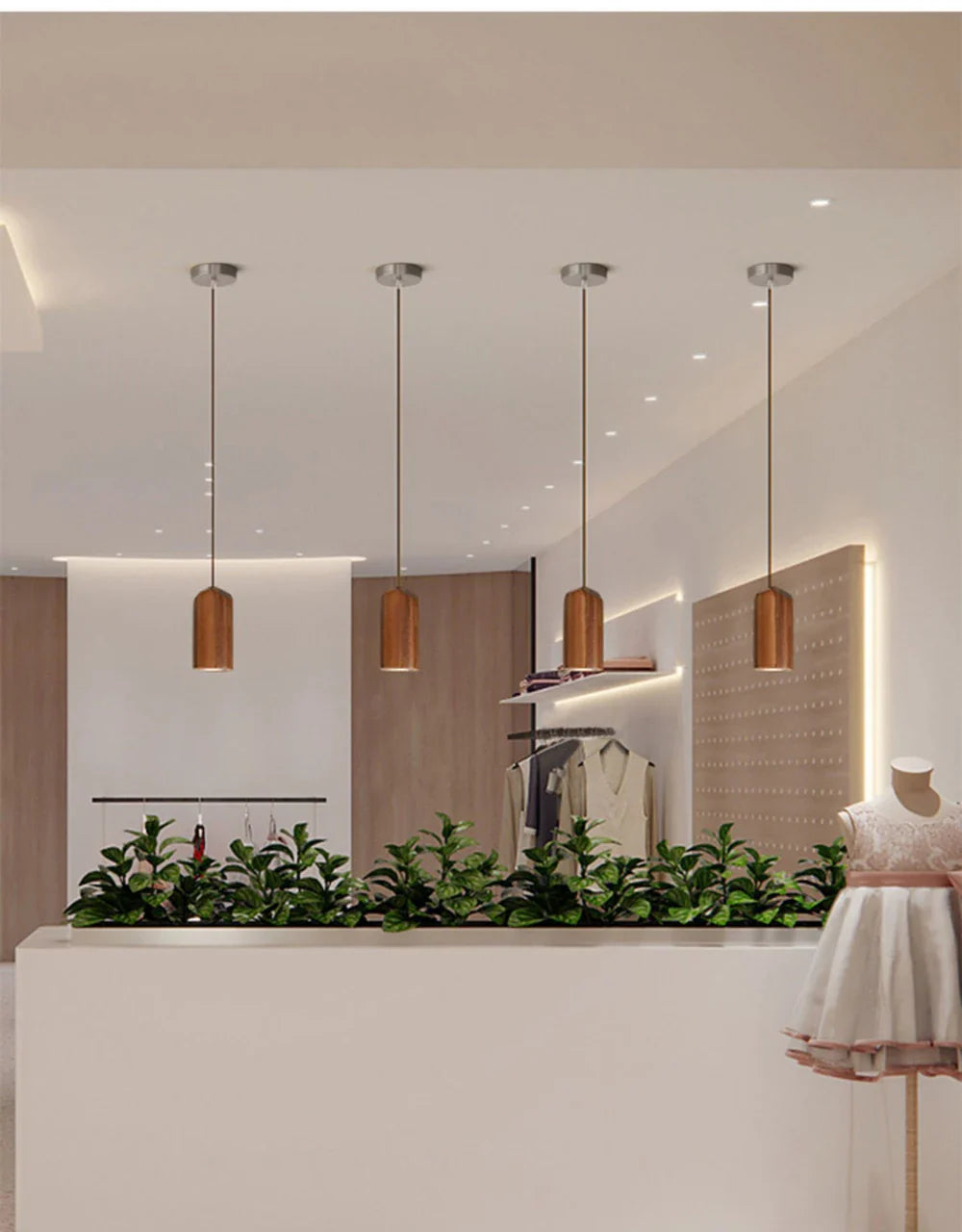 Luminaire Suspension design moderne en bois – Référence : Olivine5724- - Nexa Lights