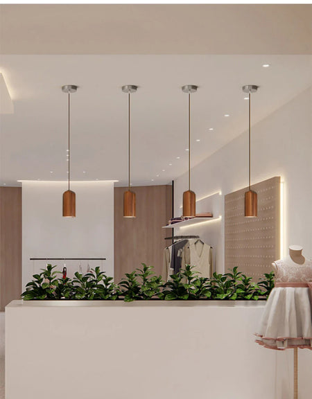 Luminaire Suspension design moderne en bois – Référence : Olivine5724- - Nexa Lights