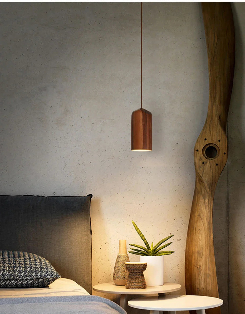 Luminaire Suspension design moderne en bois – Référence : Olivine5724- - Nexa Lights