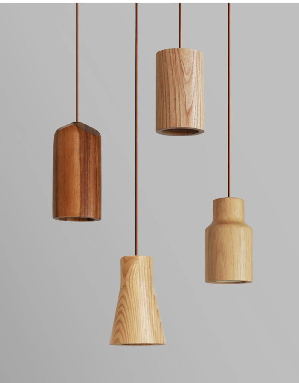 Luminaire Suspension design moderne en bois – Référence : Olivine5724- - Nexa Lights