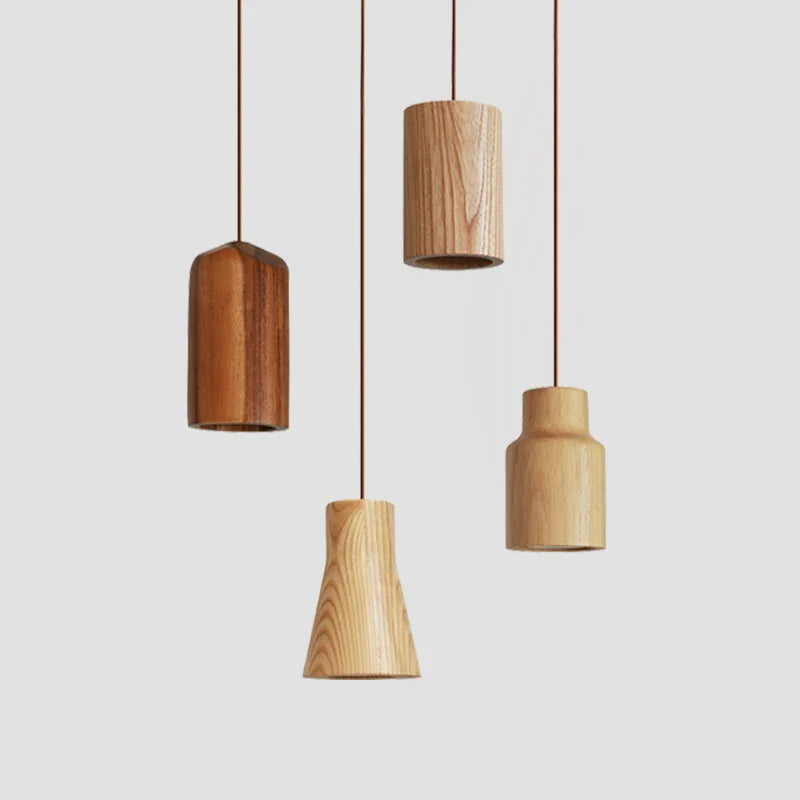 Luminaire Suspension design moderne en bois – Référence : Olivine5724- - Nexa Lights