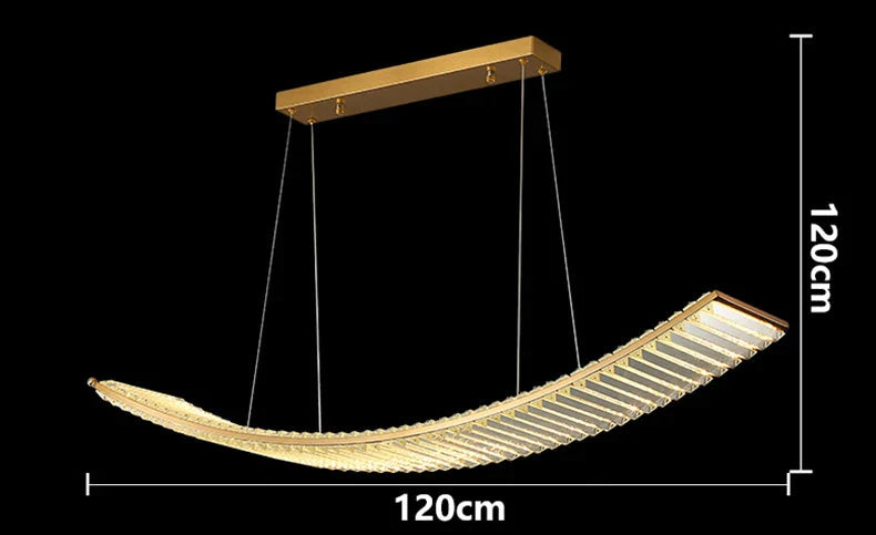 Luminaire Suspension design moderne en cristal – Référence : Mylène4823- - Nexa Lights