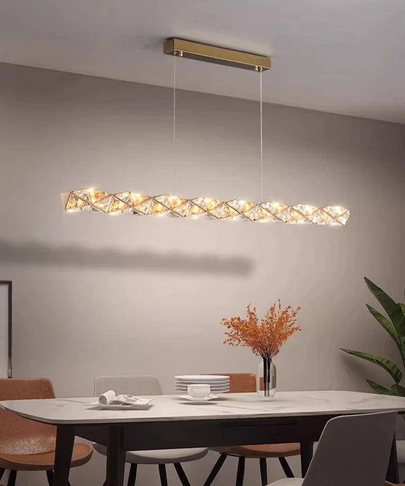 Luminaire Suspension design moderne en cristal – Référence : Nélia5824- - Nexa Lights