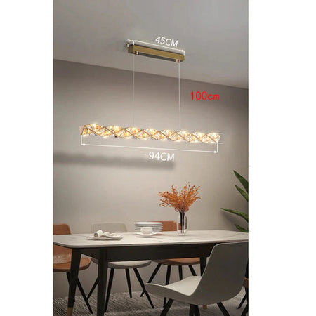 Luminaire Suspension design moderne en cristal – Référence : Nélia5824- - Nexa Lights