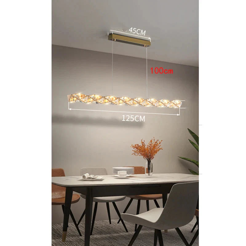 Luminaire Suspension design moderne en cristal – Référence : Nélia5824- - Nexa Lights