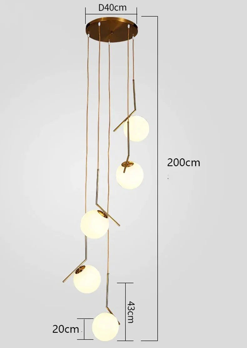 Luminaire Suspension design moderne en laiton – Référence : Calyx4730- - Nexa Lights