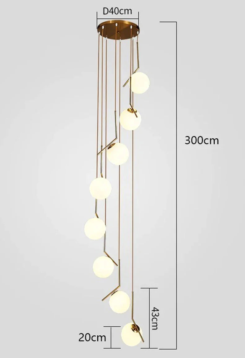 Luminaire Suspension design moderne en laiton – Référence : Calyx4730- - Nexa Lights