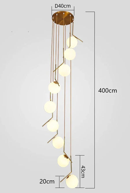 Luminaire Suspension design moderne en laiton – Référence : Calyx4730- - Nexa Lights