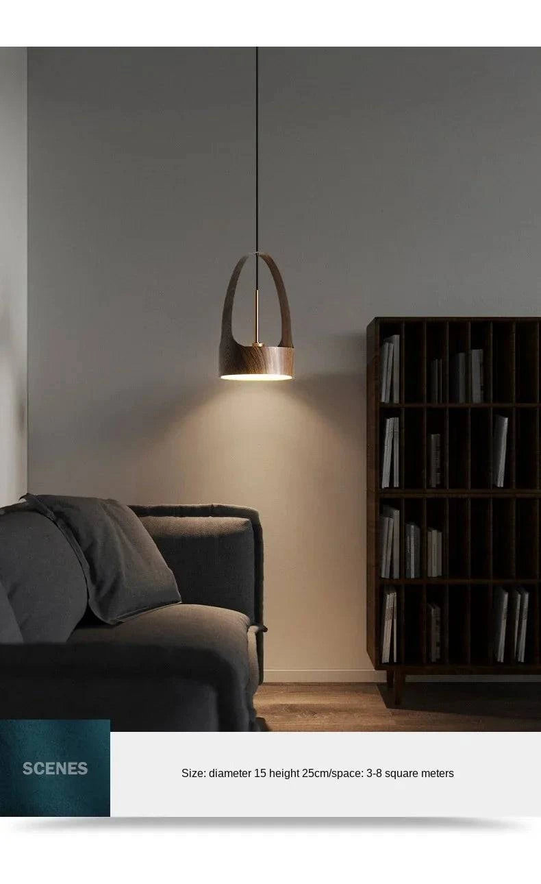 Luminaire Suspension design nordique en bois de noyer – Référence : Marilé6723- - Nexa Lights