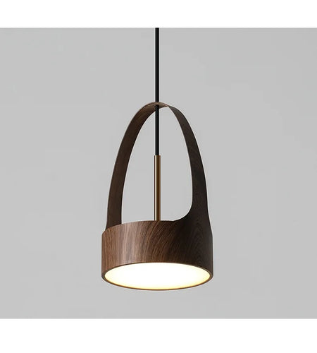 Luminaire Suspension design nordique en bois de noyer – Référence : Marilé6723- - Nexa Lights