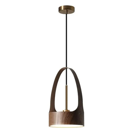 Luminaire Suspension design nordique en bois de noyer – Référence : Marilé6723- - Nexa Lights