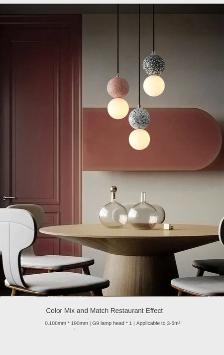 Luminaire Suspension design nordique en ciment – Référence : Marlo1538- - Nexa Lights