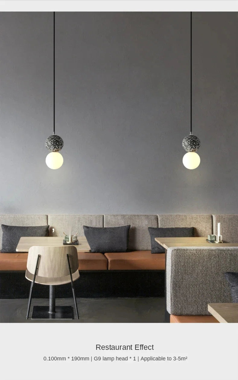 Luminaire Suspension design nordique en ciment – Référence : Marlo1538- - Nexa Lights