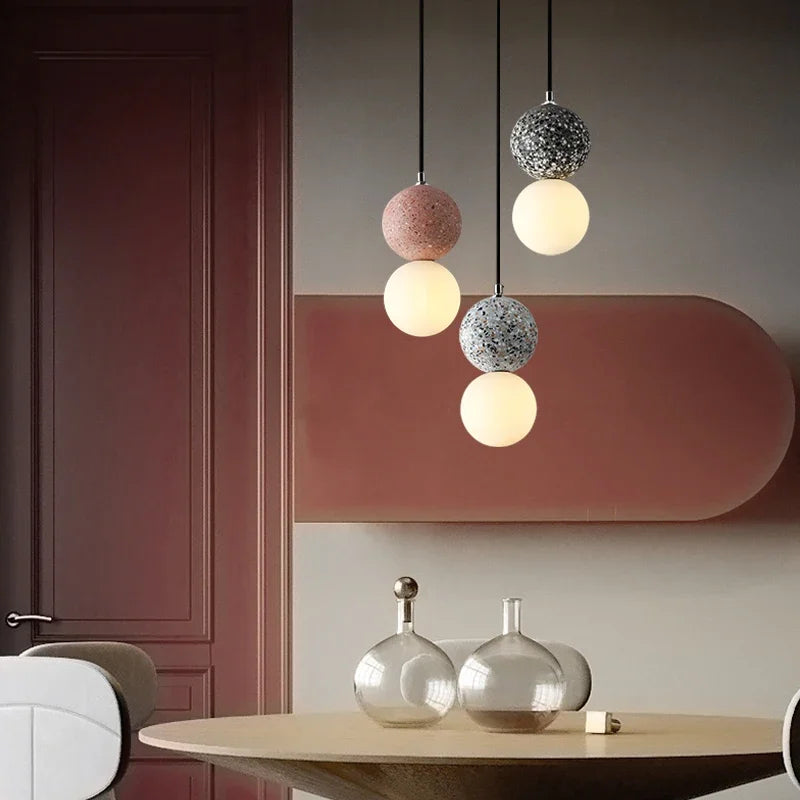 Luminaire Suspension design nordique en ciment – Référence : Marlo1538- - Nexa Lights
