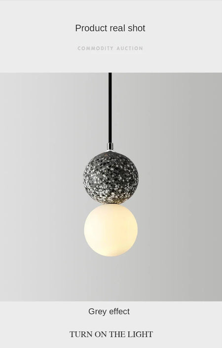 Luminaire Suspension design nordique en ciment – Référence : Marlo1538- - Nexa Lights