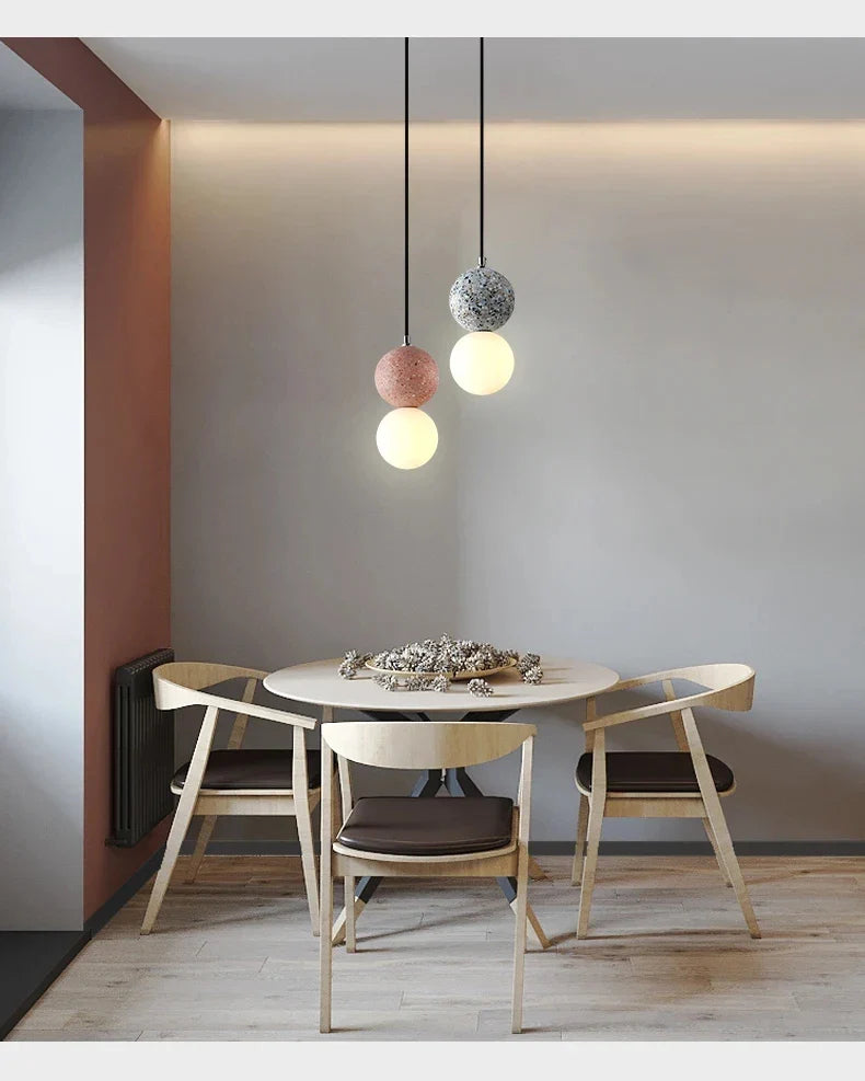 Luminaire Suspension design nordique en ciment – Référence : Marlo1538- - Nexa Lights