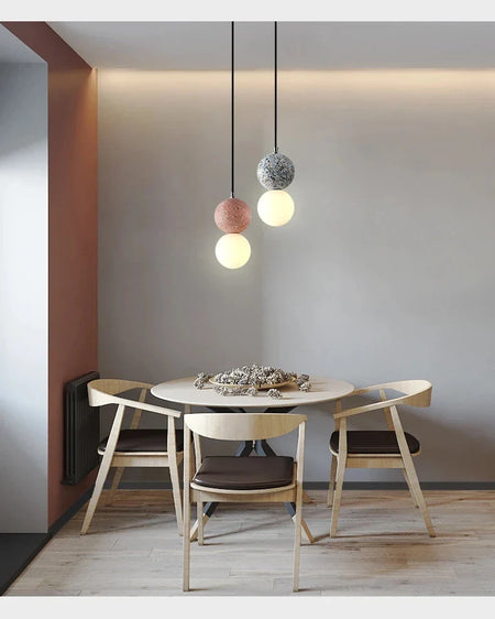 Luminaire Suspension design nordique en ciment – Référence : Marlo1538- - Nexa Lights