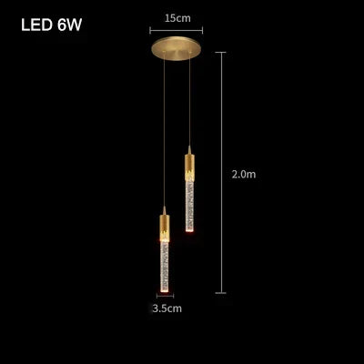 Luminaire Suspension design nordique en cristal – Référence : Marvyn6243- - Nexa Lights
