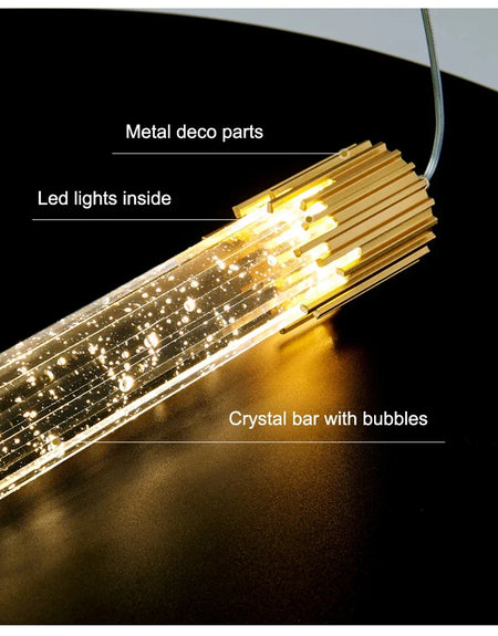 Luminaire Suspension design nordique en cristal – Référence : Marvyn6243- - Nexa Lights