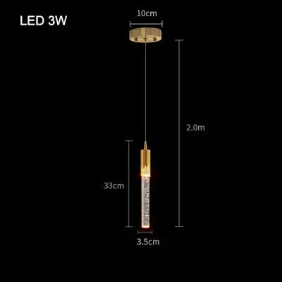 Luminaire Suspension design nordique en cristal – Référence : Marvyn6243- - Nexa Lights