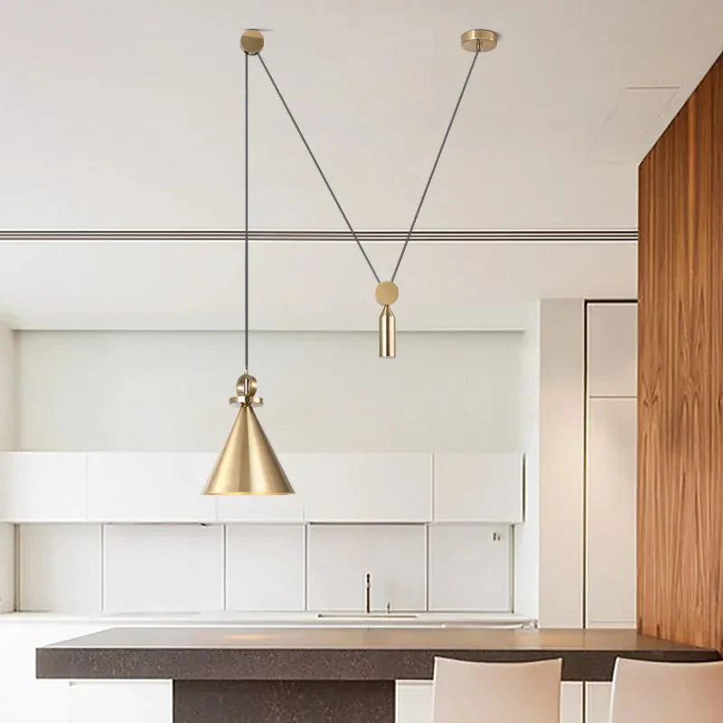 Luminaire Suspension design nordique en laiton – Référence : Alizée4823-Luminaire Suspendu - Nexa Lights