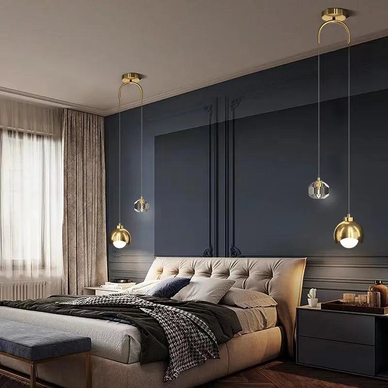 Luminaire Suspension élégante en cristal doré – Référence : Loriane5623-Luminaire Suspendu - Nexa Lights