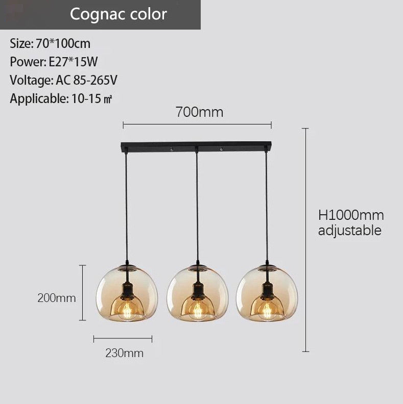 Luminaire Suspension fer forgé et verre fumé – Référence : Naël4723-Luminaire Suspendu - Nexa Lights