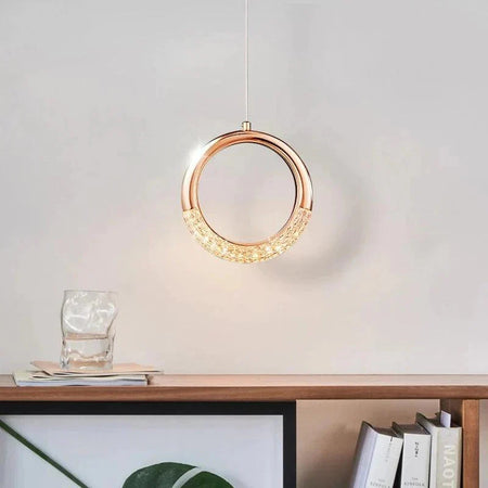 Luminaire Suspension finition argentée brillante – Référence : Samira2643- - Nexa Lights