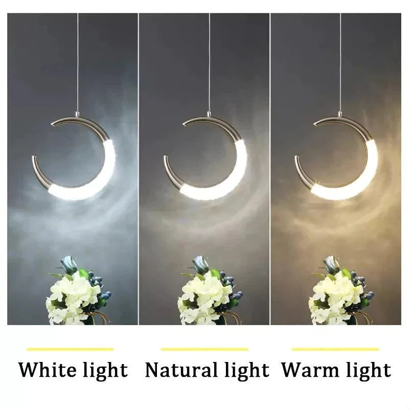 Luminaire Suspension finition argentée brillante – Référence : Samira2643- - Nexa Lights