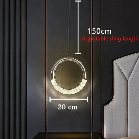 Luminaire Suspension finition argentée brillante – Référence : Samira2643- - Nexa Lights