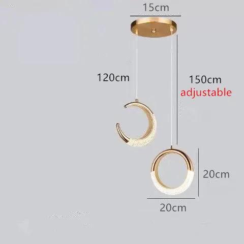 Luminaire Suspension finition argentée brillante – Référence : Samira2643- - Nexa Lights
