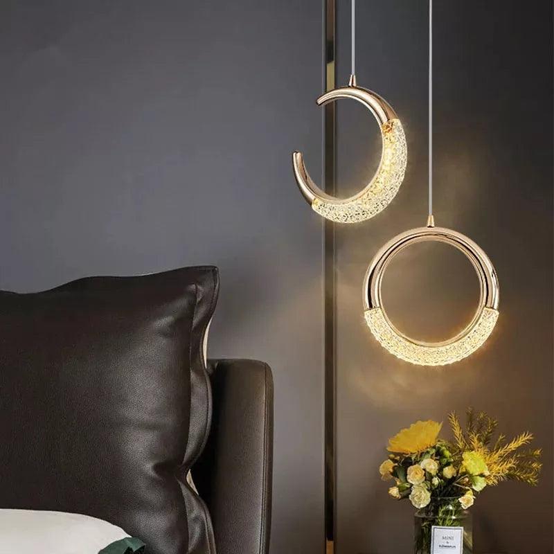 Luminaire Suspension finition argentée brillante – Référence : Samira2643- - Nexa Lights