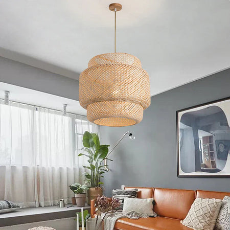 Luminaire Suspension finition bambou naturel – Référence : Winda4523- - Nexa Lights