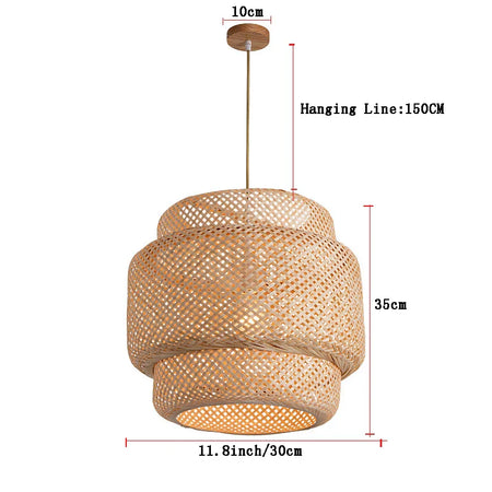 Luminaire Suspension finition bambou naturel – Référence : Winda4523- - Nexa Lights