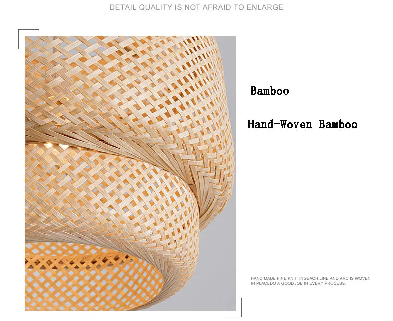 Luminaire Suspension finition bambou naturel – Référence : Winda4523- - Nexa Lights