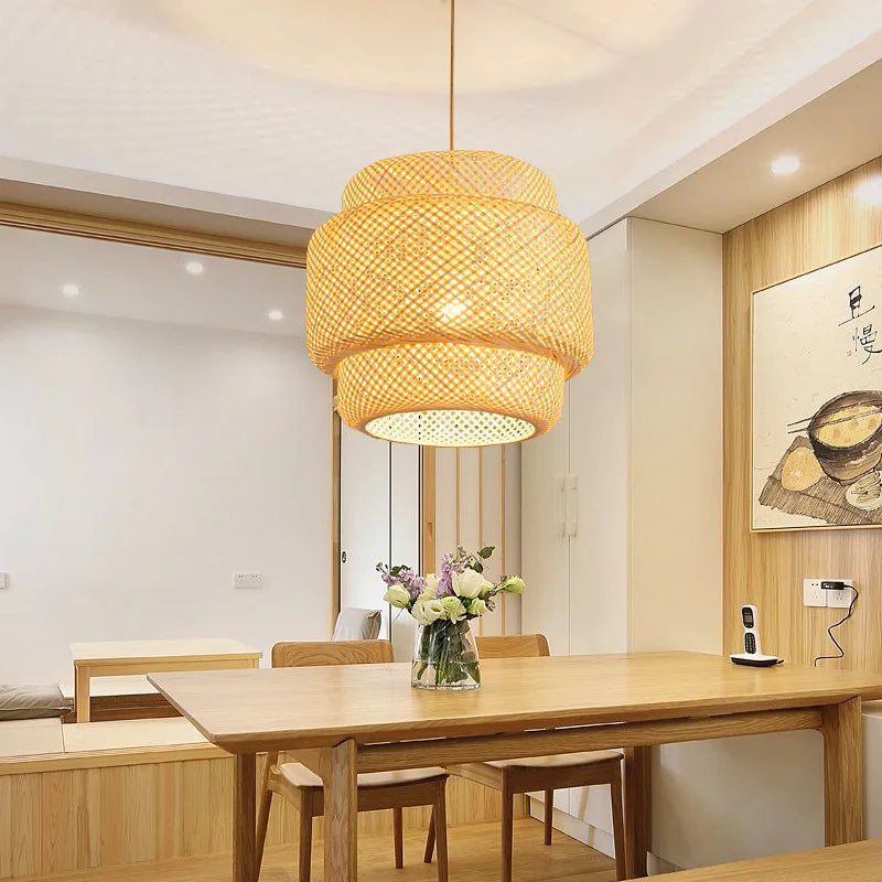 Luminaire Suspension finition bambou naturel – Référence : Winda4523- - Nexa Lights