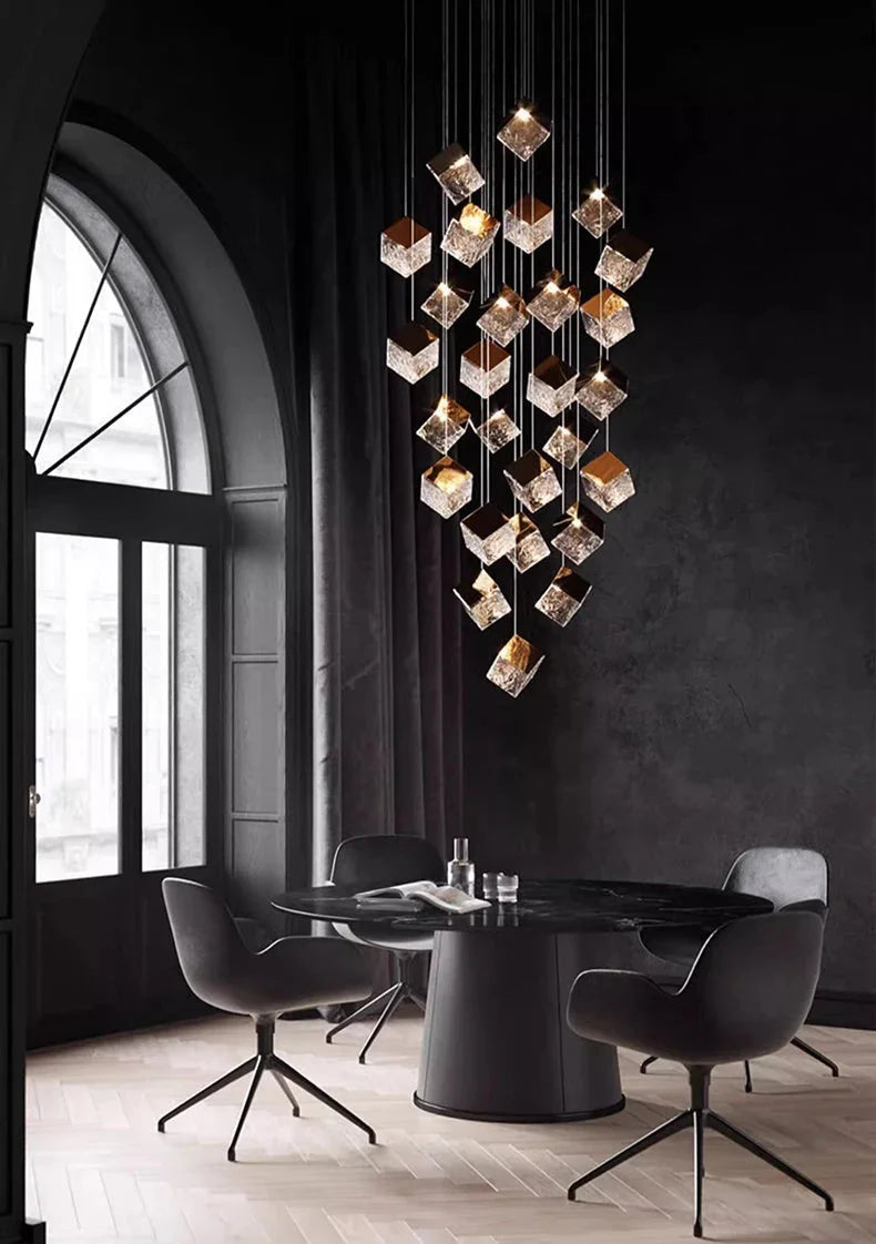 Luminaire Suspension finition brillante argentée – Référence : Marvyn6723- - Nexa Lights