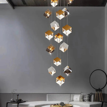 Luminaire Suspension finition brillante argentée – Référence : Marvyn6723- - Nexa Lights