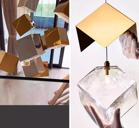 Luminaire Suspension finition brillante argentée – Référence : Marvyn6723- - Nexa Lights