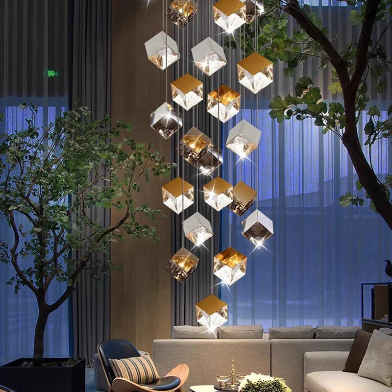 Luminaire Suspension finition brillante argentée – Référence : Marvyn6723- - Nexa Lights