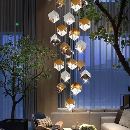 Luminaire Suspension finition brillante argentée – Référence : Marvyn6723- - Nexa Lights
