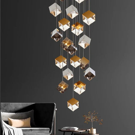 Luminaire Suspension finition brillante argentée – Référence : Marvyn6723- - Nexa Lights